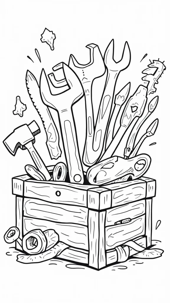 tool coloring page